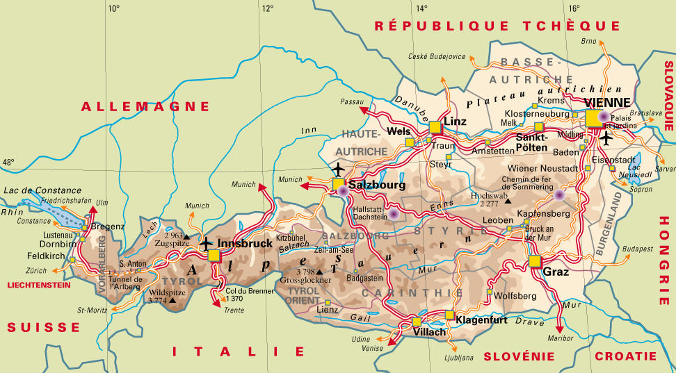 carte autriche