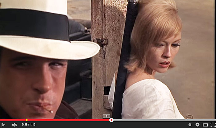 Teaser Bonnie and Clyde d'Arthur Penn.