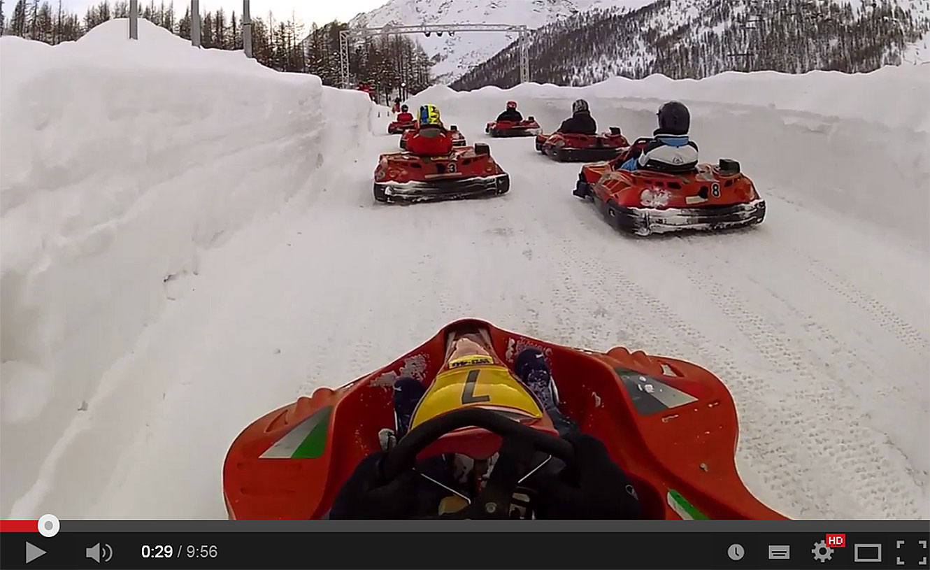 Ice Kart a Cervinia.