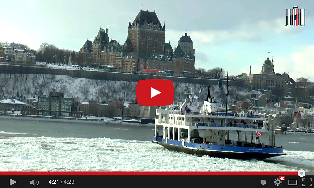 Traverse du Fleuve St-Laurent entre Québec-Cité et Lévis (Qc-ca).