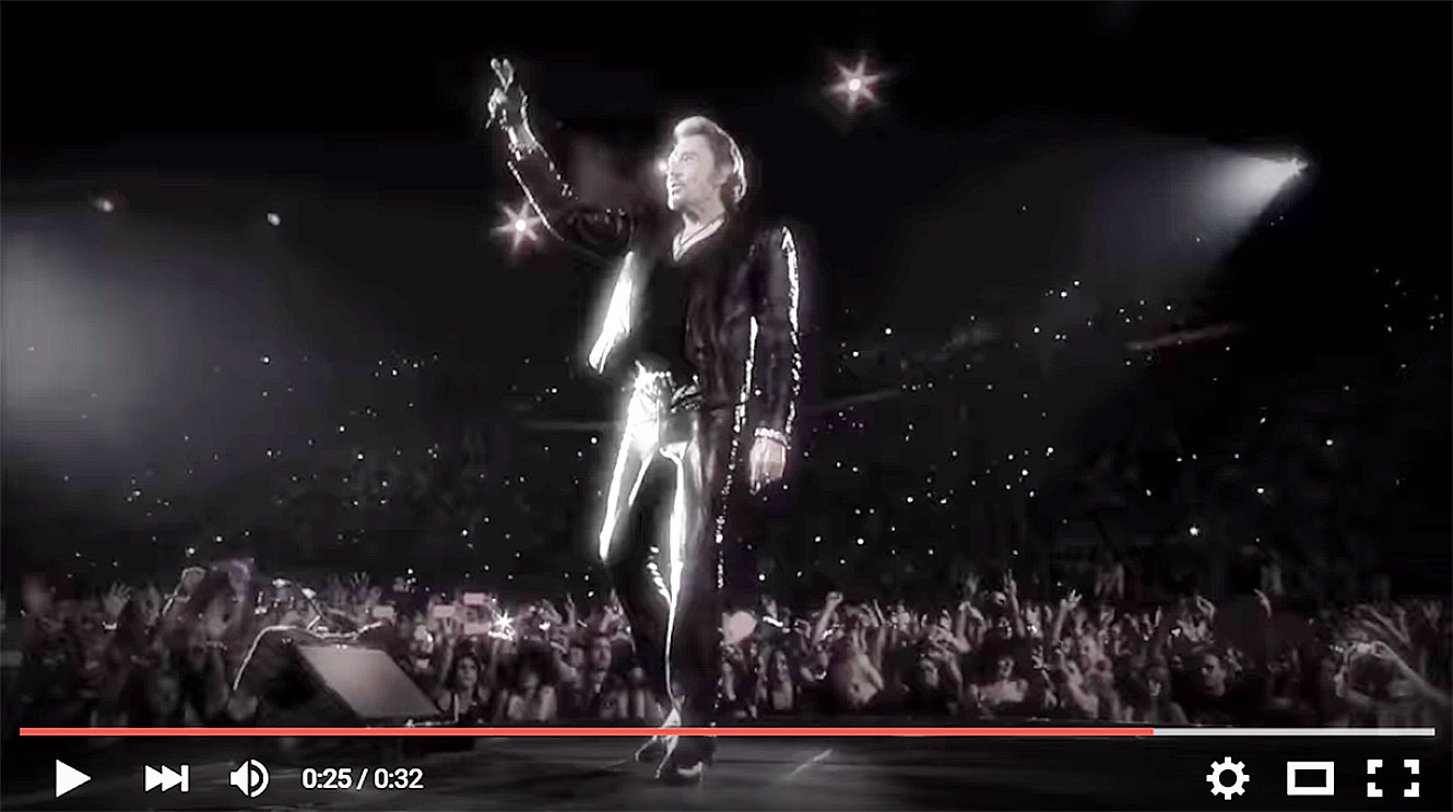 Johnny Hallyday en concert au Printemps de Pérouges 2016.