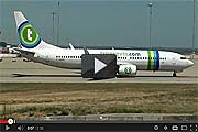 737-800 Transavia line up and take off at Lyon St Exupéry!
