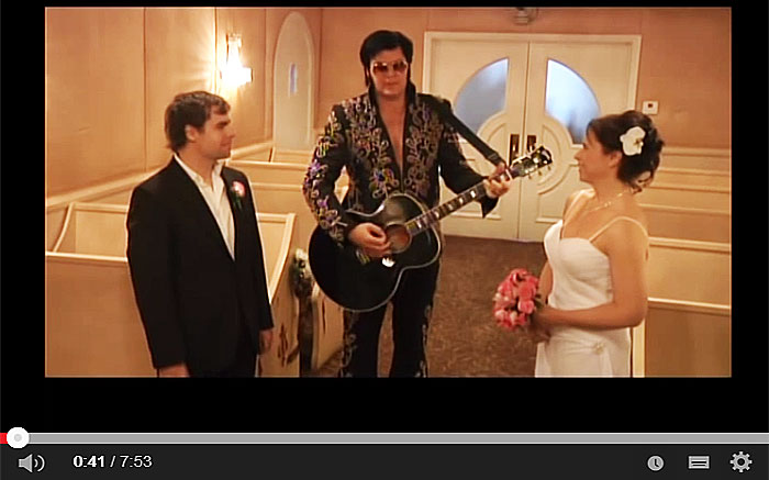 Lyne & Julien, Graceland Wedding Chapel, Las Vegas.