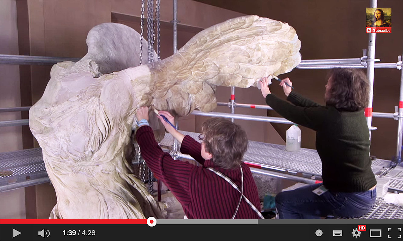 La Victoire de Samothrace : avant/après restauration - Musée du Louvre.