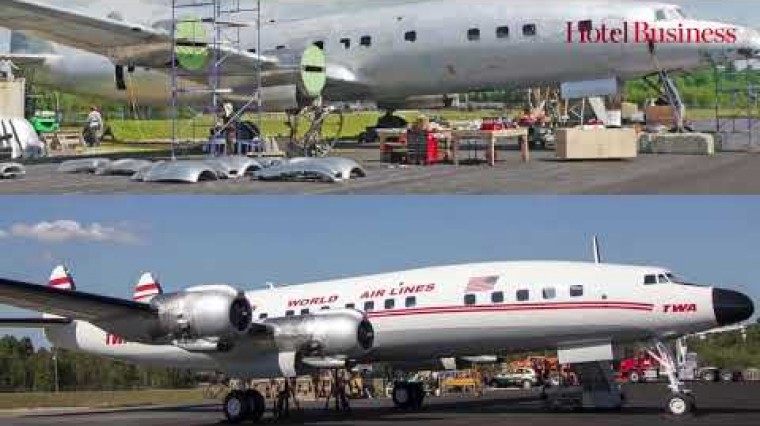 Connie, l’avion Lockheed Constellation de 1958 converti en bar à cocktails du TWA Hôtel.