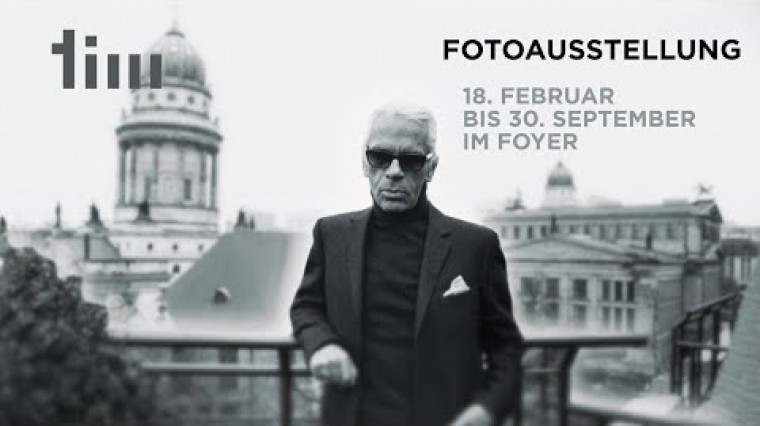 Clip de l'exposition photo du Musée national du textile et de l'industrie d'Augsbourg sur Karl Lagerfeld.