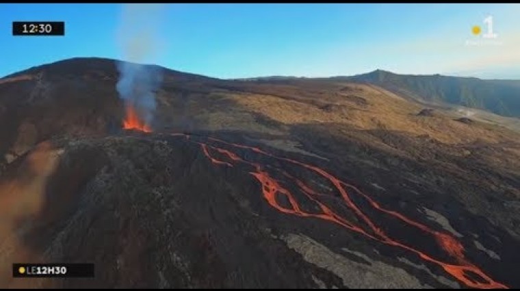 Le volcan de La Réunion, est entré en éruption pour la 2ème fois de l'année jeudi 3/04/2020.