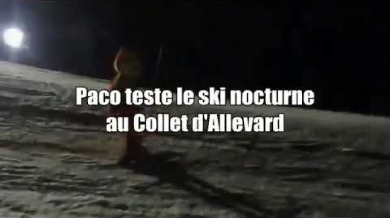 Paco la Mascotte du Collet d'Allevard, a testé pour vous les soirées de ski nocturne.